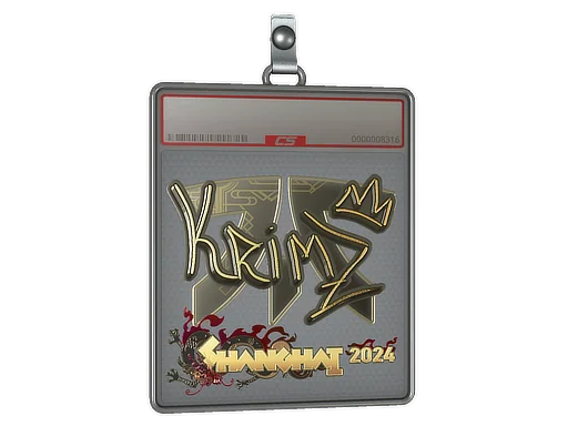 Placa de pegatinas | KRIMZ (dorada) | Shanghái 2024