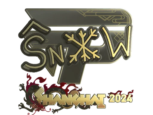 Klistermärke | snow (guld) | Shanghai 2024