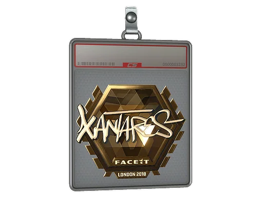 Placa de pegatinas | XANTARES (dorada) | Londres 2018