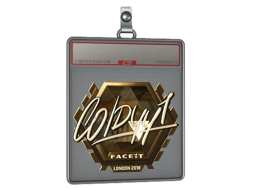 Placa de pegatinas | COLDYY1 (dorada) | Londres 2018