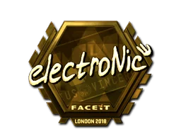 印花 | electronic（金色）| 2018年伦敦锦标赛