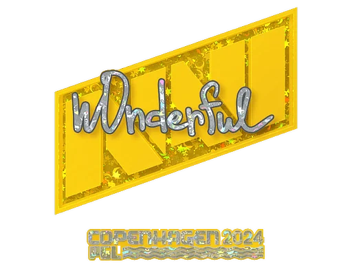 Naklejka | w0nderful (brokatowa) | Kopenhaga 2024
