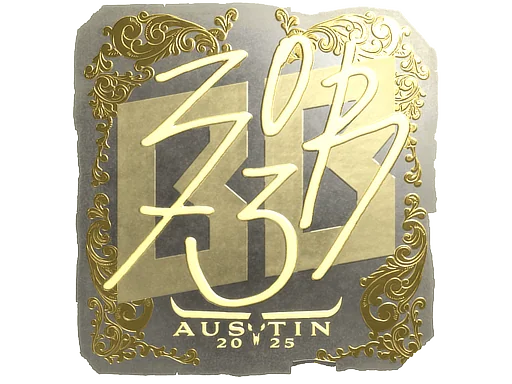 Pegatina | zorte (dorada) | Austin 2025