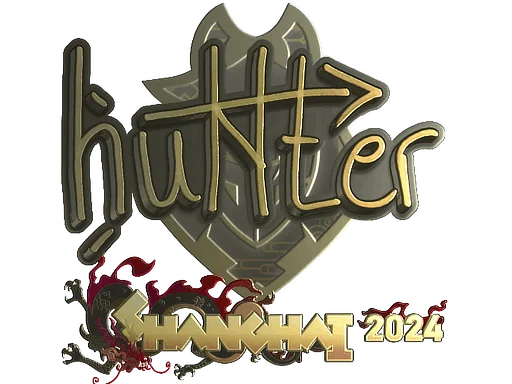 Aufkleber | huNter- (Gold) | Shanghai 2024