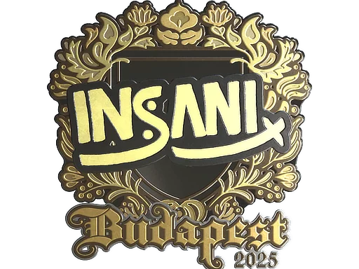 Klistermärke | insani (guld) | Budapest 2025