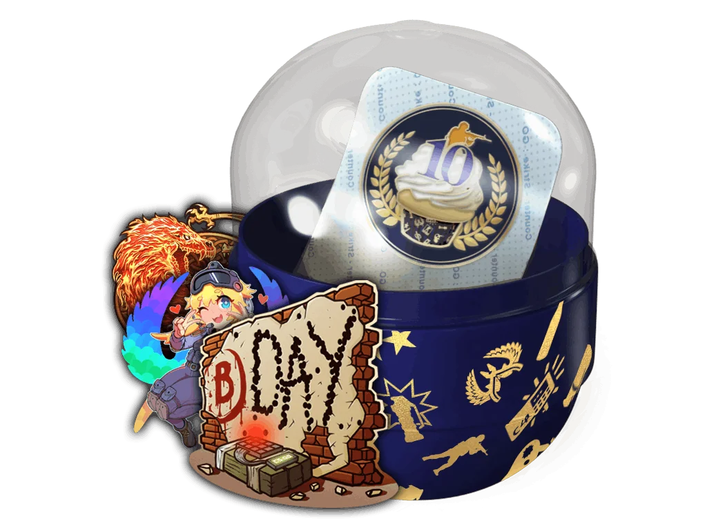 10 Year Birthday Sticker Capsule