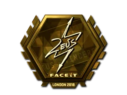 Klistermärke | Zeus (Guld) | London 2018