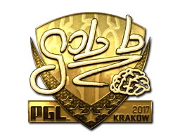 Klistermärke | gob b (Guld) | Krakow 2017