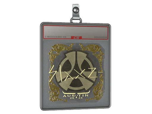 Placa de pegatinas | slaxz- (dorada) | Austin 2025