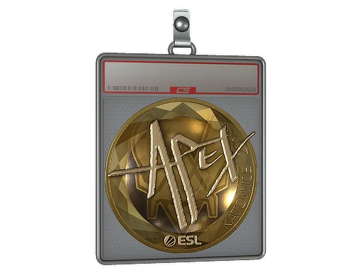 Placa de Adesivo | apEX (Dourado) | Katowice 2019