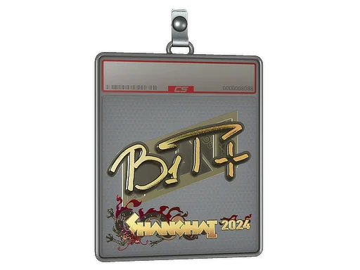 Placa de pegatinas | b1t (dorada) | Shanghái 2024