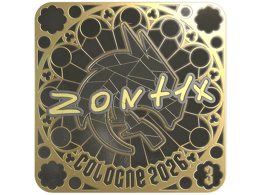 Pegatina | zont1x (dorada, con clasificación) | Colonia 2026