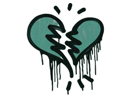 Sealed Graffiti | Broken Heart (Frog Green)