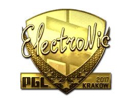 Klistermärke | electronic (Guld) | Krakow 2017