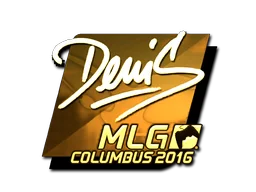 Aufkleber | denis (Gold) | MLG Columbus 2016