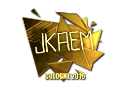 Klistermärke | jkaem (Guld) | Cologne 2016
