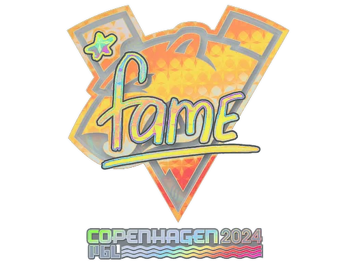 Adesivo | fame (Holográfico) | Copenhague 2024