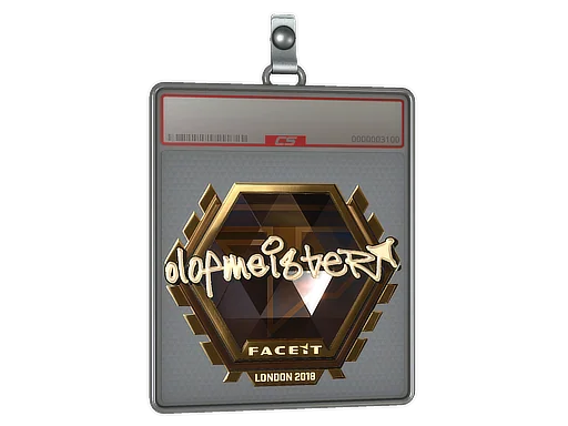 Placa de pegatinas | olofmeister (dorada) | Londres 2018
