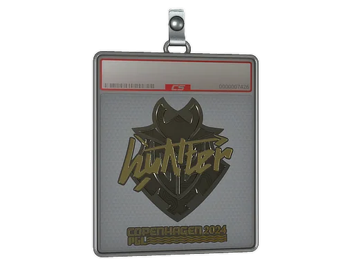 Placa de Adesivo | huNter- (Dourado) | Copenhague 2024