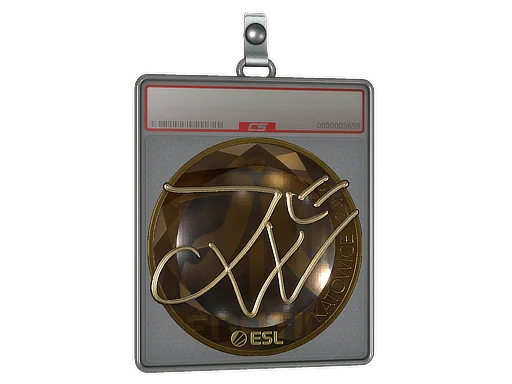 Placa de Adesivo | JW (Dourado) | Katowice 2019