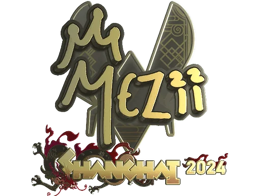 Adesivo | mezii (Dourado) | Xangai 2024