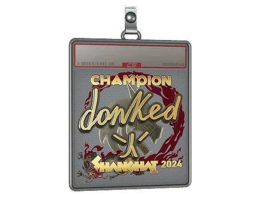 Placa de Adesivo | donk (Dourado) | Campeões do Xangai 2024