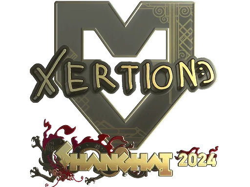 Pegatina | xertioN (dorada) | Shanghái 2024
