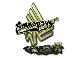 Naklejka | sinnopsyy (złota) | Antwerpia 2022