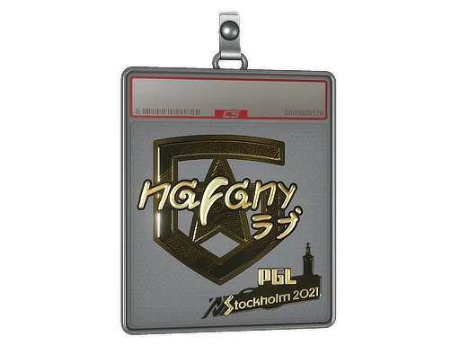 Placa de pegatinas | nafany (dorada) | Estocolmo 2021