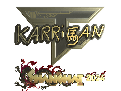 Pegatina | karrigan (dorada) | Shanghái 2024