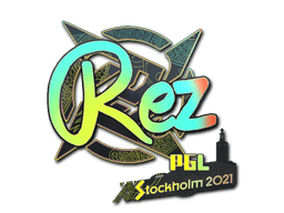 Naklejka | REZ (holograficzna) | Sztokholm 2021