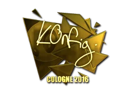 Klistermärke | k0nfig (Guld) | Cologne 2016