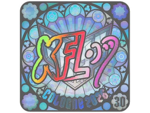Klistermärke | xfl0ud (holo, rankad) | Cologne 2026
