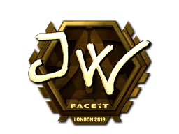Adesivo | JW (Dourado) | Londres 2018