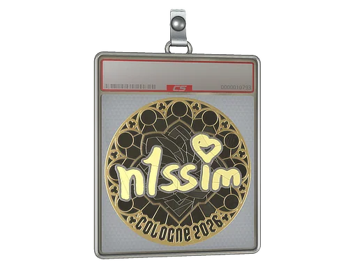 Placa de pegatinas | n1ssim (dorada) | Colonia 2026