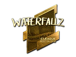 Naklejka | waterfaLLZ (złota) | Boston 2018