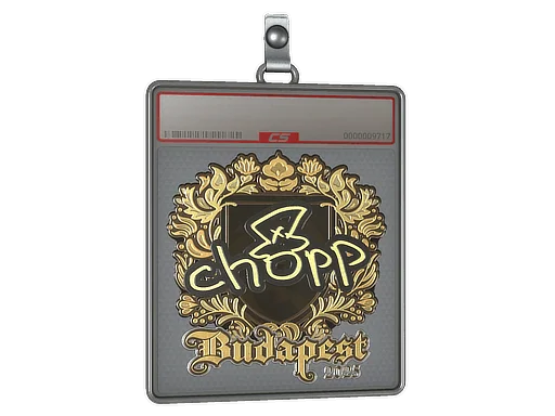 Placa de Adesivo | chopper (Dourado) | Budapeste 2025