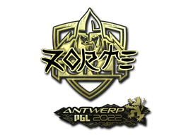 Pegatina | zorte (dorada) | Amberes 2022