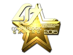 Adesivo | Counter Logic Gaming (Dourado) | Cluj-Napoca 2015