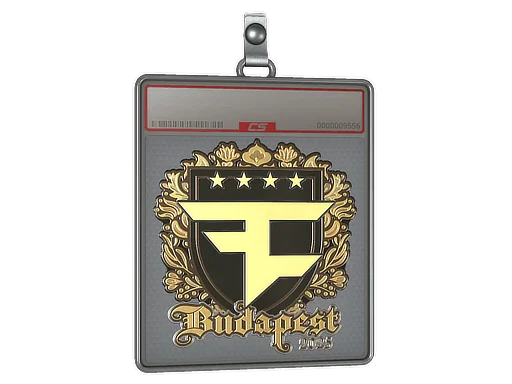 Placa de Adesivo | FaZe Clan (Dourado) | Budapeste 2025