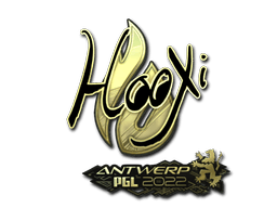 Naklejka | HooXi (złota) | Antwerpia 2022