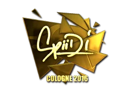 Klistermärke | Spiidi (Guld) | Cologne 2016