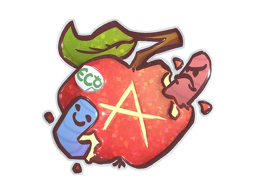 Sticker | Apple A Day (Glitter)