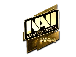 Klistermärke | Natus Vincere (Guld) | Boston 2018