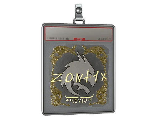 Placa de pegatinas | zont1x (dorada) | Austin 2025