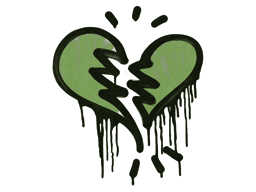 Sealed Graffiti | Broken Heart (Battle Green)