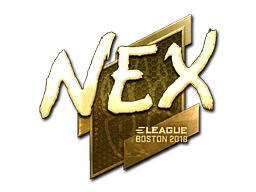 Klistermärke | nex (Guld) | Boston 2018
