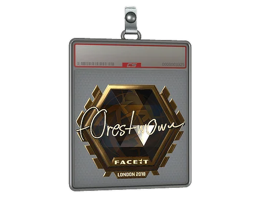 Placa de Adesivo | f0rest (Dourado) | Londres 2018