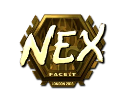 Naklejka | nex (złota) | Londyn 2018