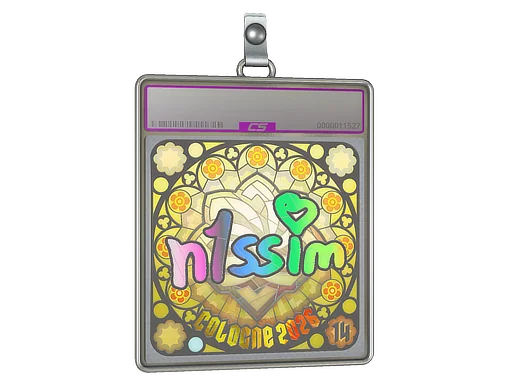 Placa de pegatinas | n1ssim (holográfica, con clasificación) | Colonia 2026